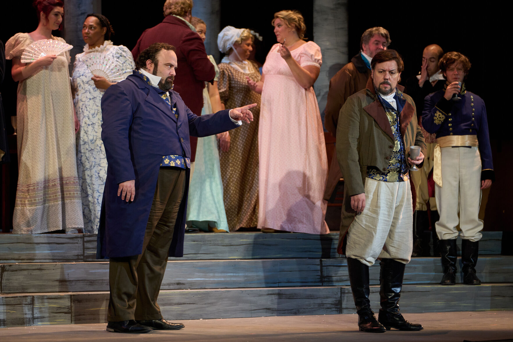 William Davenport as Lensky and Robert Garner as Eugene Onegin. Eugene Onegin at UAO.jpg